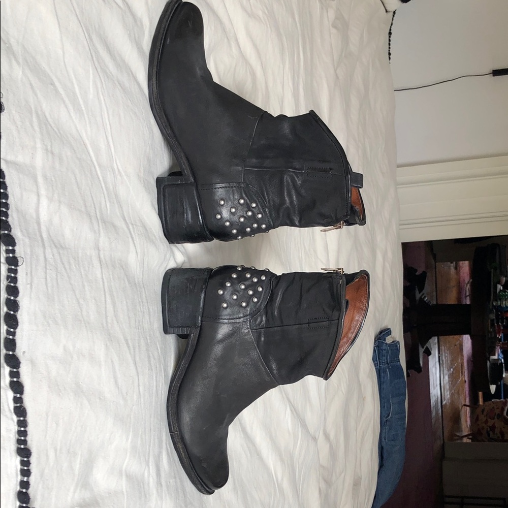 AS98 NWT Studded Leather Ankle Boots Size 11 EU42 - Picture 7 of 13
